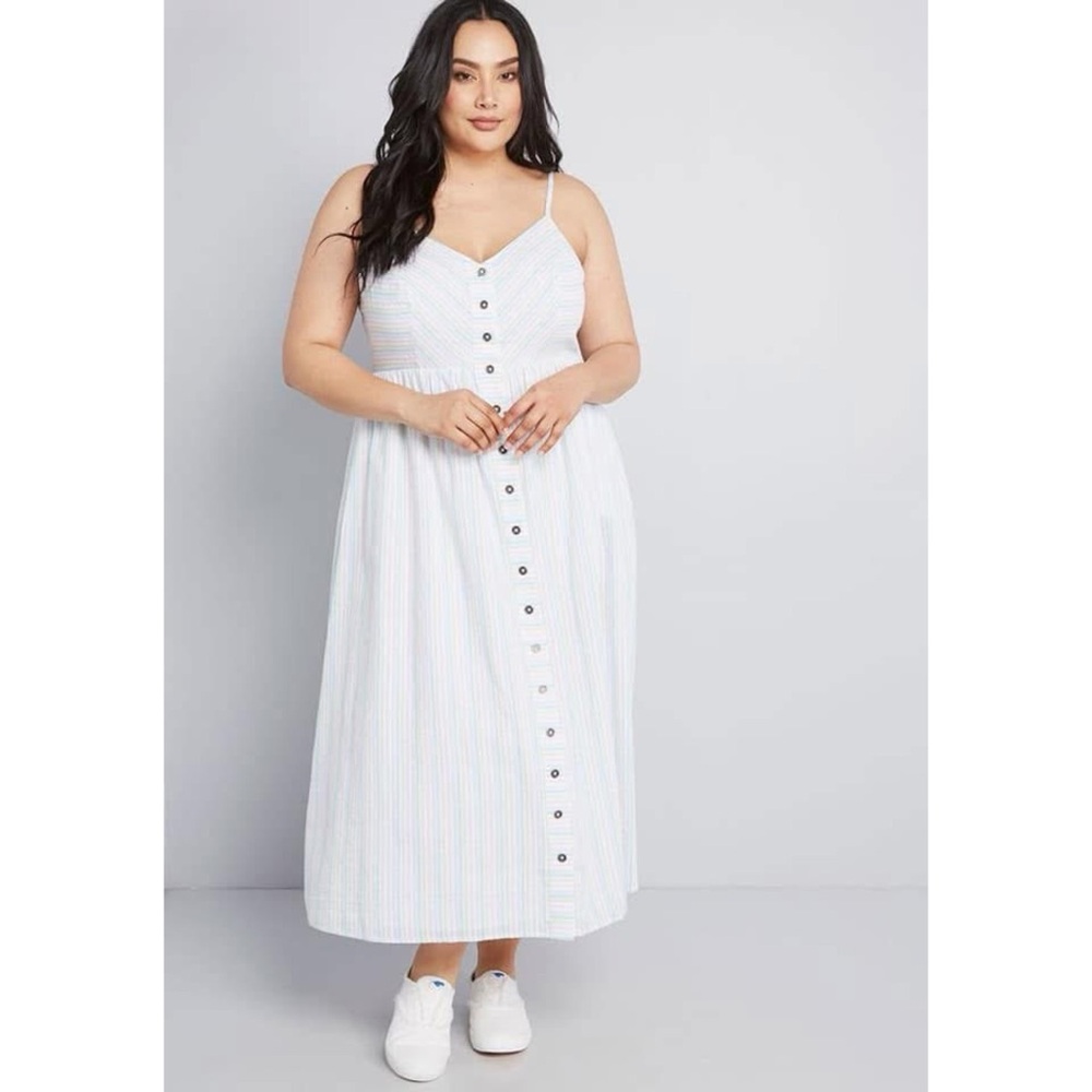 ModCloth Quite Clearly Charismatic Midi Dress